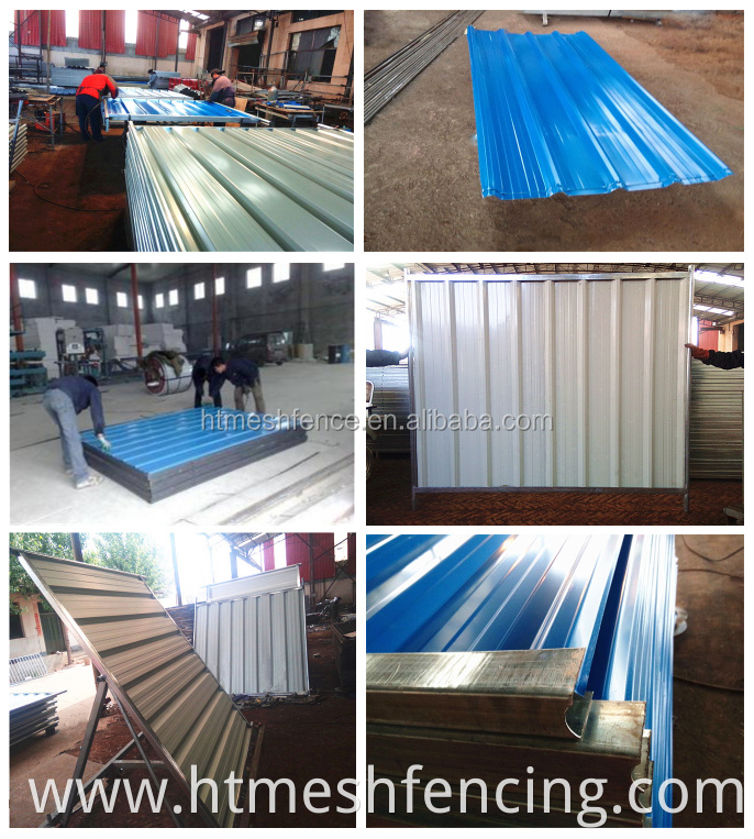 Construction Sites Premium Temporary Solid Metal Hoarding Fence Colorbond